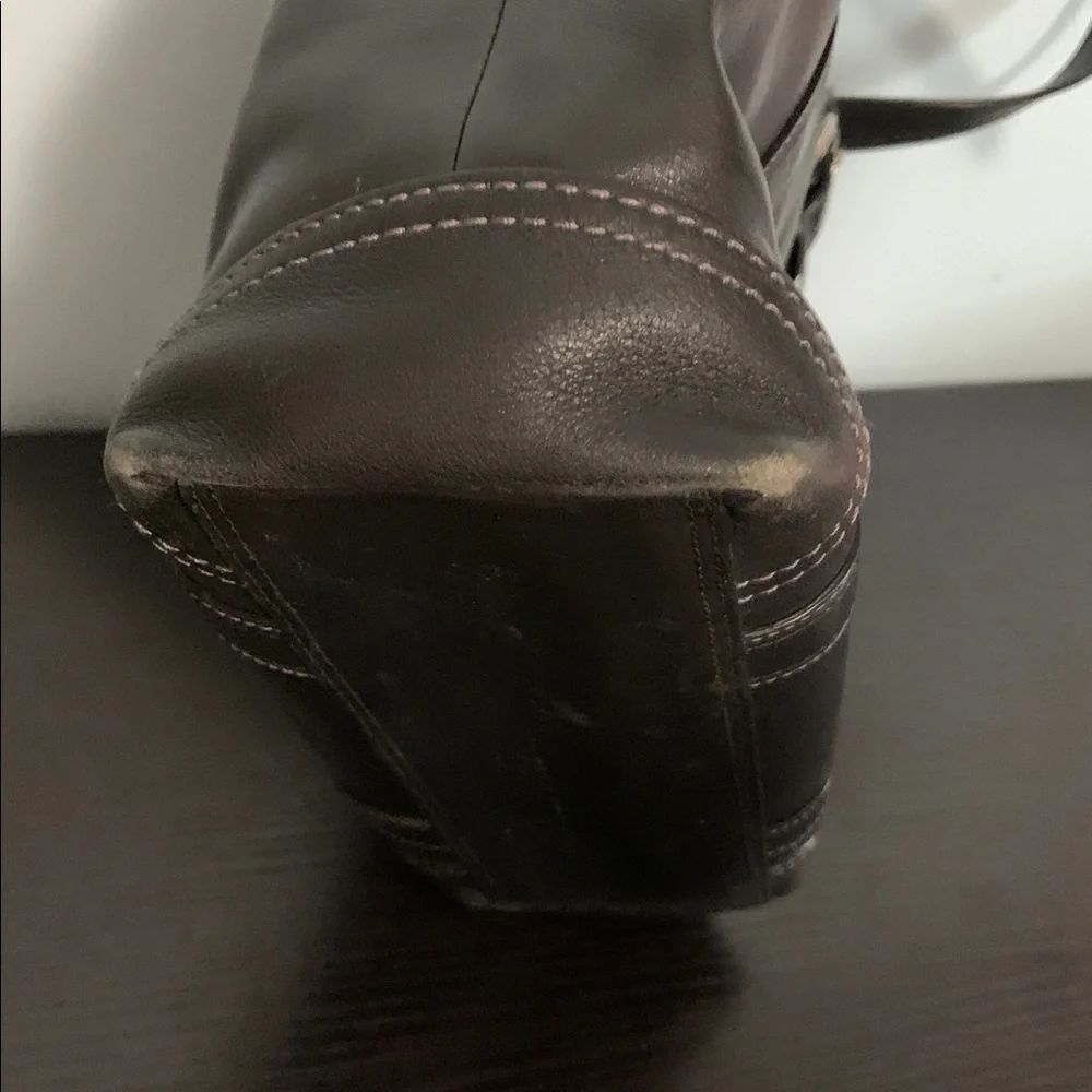 Coach Hampton Black Leather Tote Bag #F10194 - Picture 11 of 13